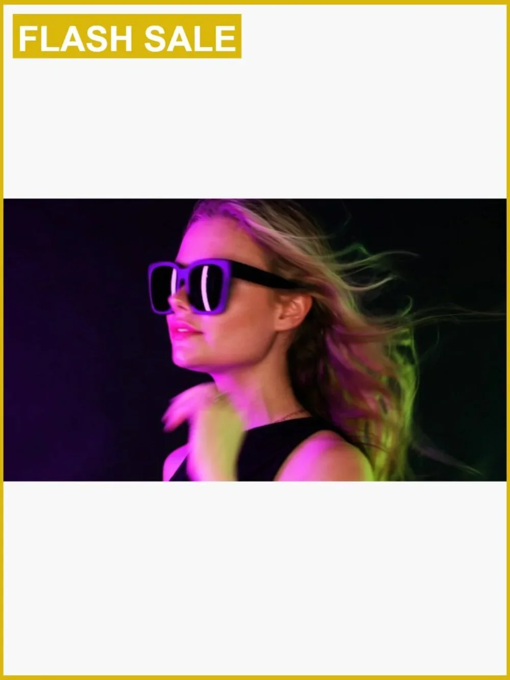 Oversized Thick Frame Sunglasses Horned Rim Square UV400 Protection
